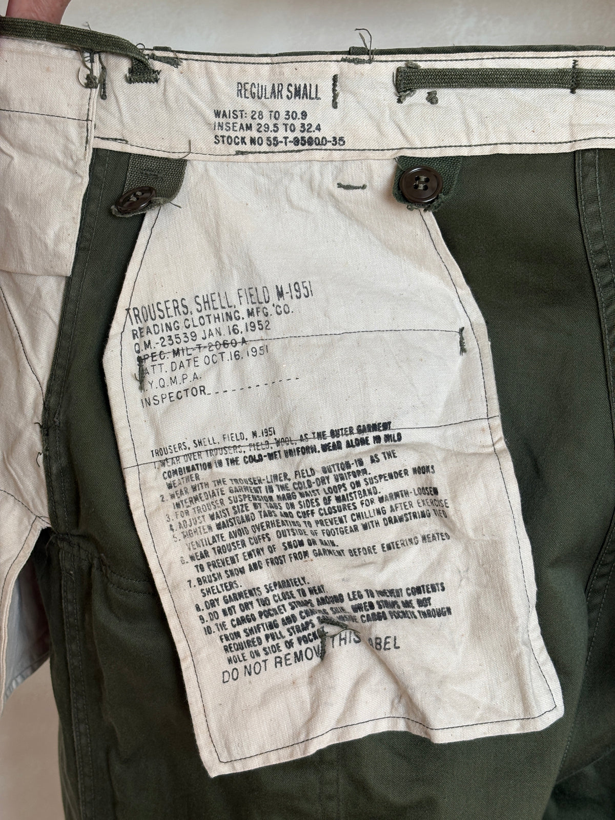 Vintage 1950s M-51 US Army Field Cargo Pants – Made in USA - Size Small Reg  Military Trousers