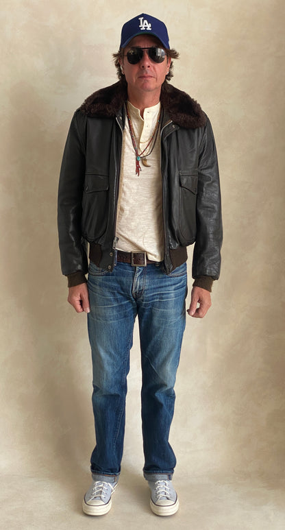 Vintage Cooper Leather Flight Bomber Jacket – Made in the USA | Size 42 US / 52 EU-AJ357 Studio