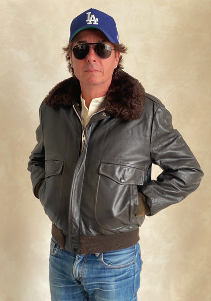 Vintage Cooper Leather Flight Bomber Jacket – Made in the USA | Size 42 US / 52 EU-AJ357 Studio