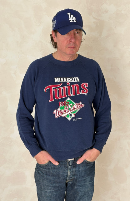 Size L Crew Neck Minnesota Twins 1987 Made in USA-AJ357 Studio