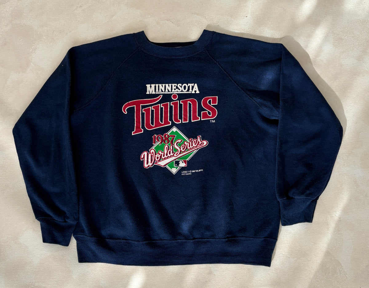Size L Crew Neck Minnesota Twins 1987 Made in USA-AJ357 Studio
