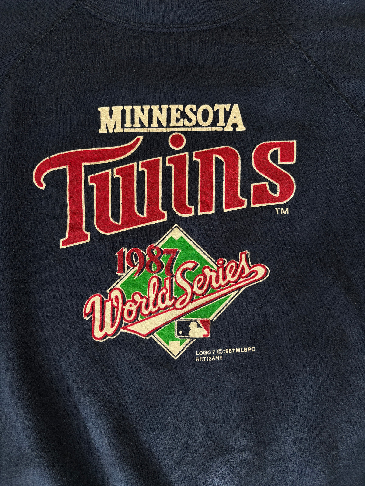 Size L Crew Neck Minnesota Twins 1987 Made in USA-AJ357 Studio