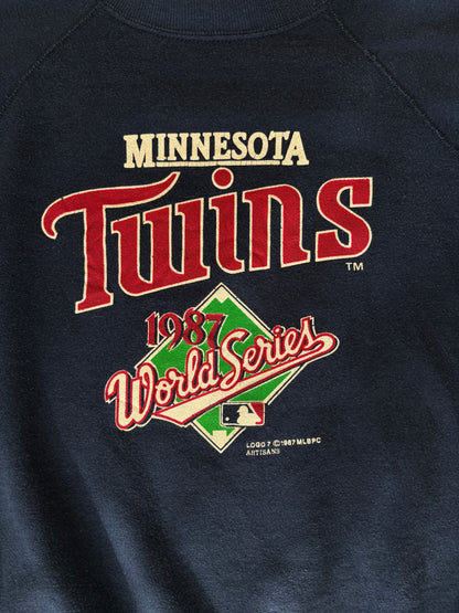 Size L Crew Neck Minnesota Twins 1987 Made in USA-AJ357 Studio