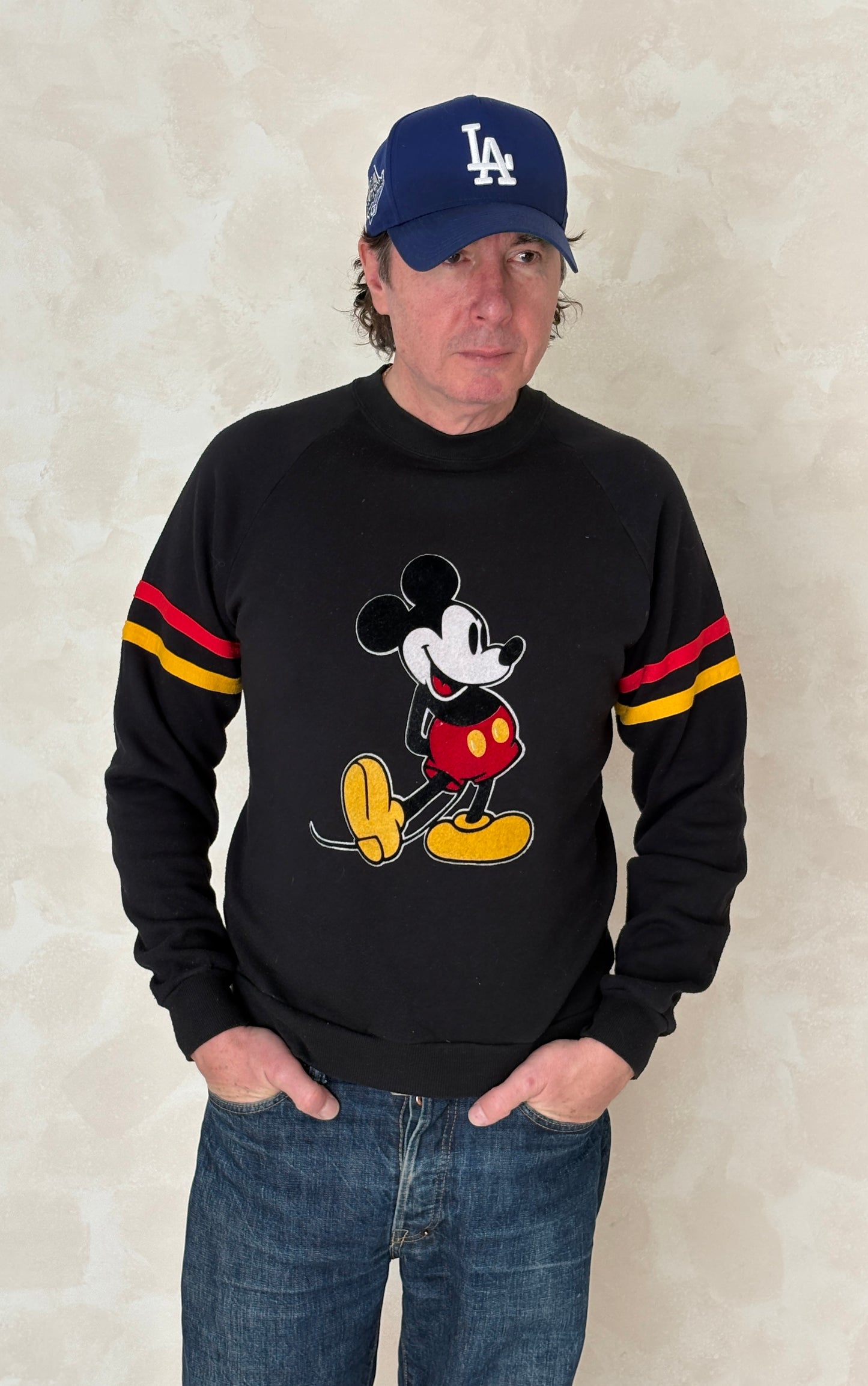 mickey mouse sweatshirt, vintage disney crewneck, usa made disney, large mickey sweater, retro cartoon sweatshirt