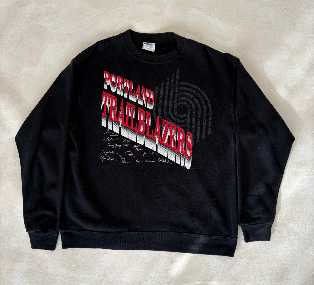 Size L Crew Neck Portland Trailblazers Made in USA By Hanes-AJ357 Studio