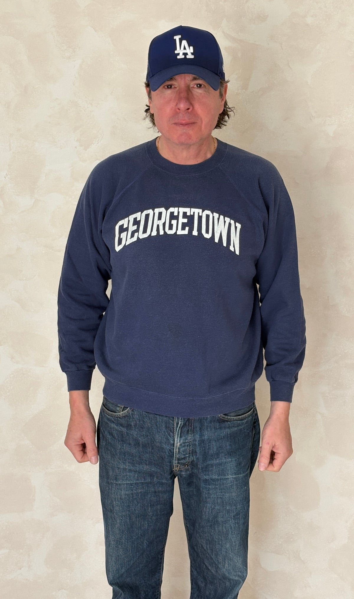 Size L Crew Neck Georgetown Made in USA By Hanes-AJ357 Studio