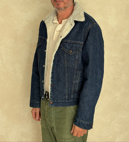 Size 42US/52EU. 4 pockets Vintage 80s Levis fleece Jacket Made in USA.-AJ357 Studio