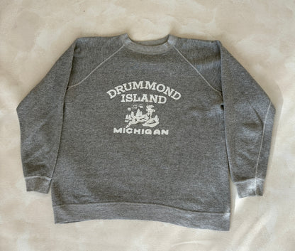 Size L Crew Neck 80s Made in USA-AJ357 Studio