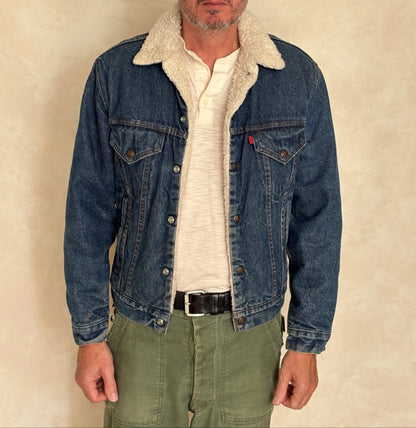 Size 36US/46EU. 4 pockets Vintage Levis fleece-sherpa Jacket Made in USA.-AJ357 Studio