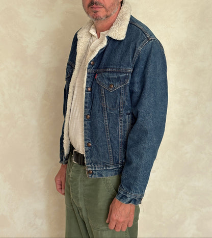 Size 36US/46EU. 4 pockets Vintage Levis fleece-sherpa Jacket Made in USA.-AJ357 Studio