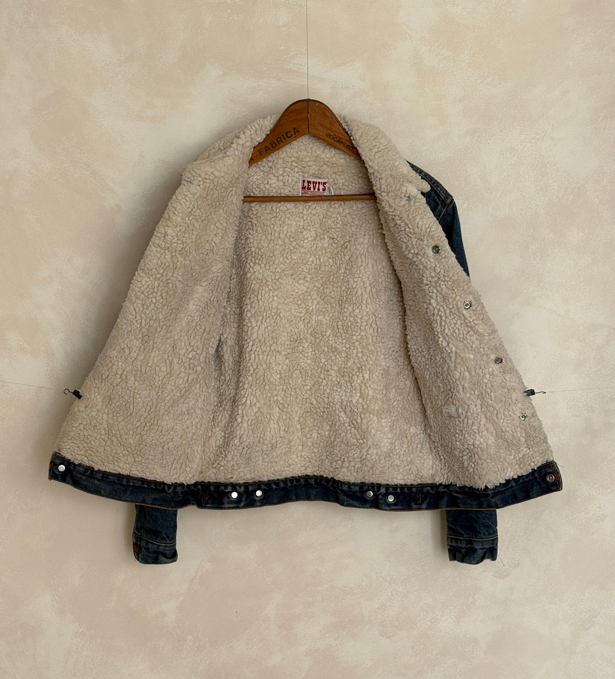 Size 36US/46EU. 4 pockets Vintage Levis fleece-sherpa Jacket Made in USA.-AJ357 Studio