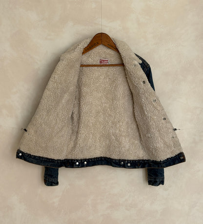 Size 36US/46EU. 4 pockets Vintage Levis fleece-sherpa Jacket Made in USA.-AJ357 Studio