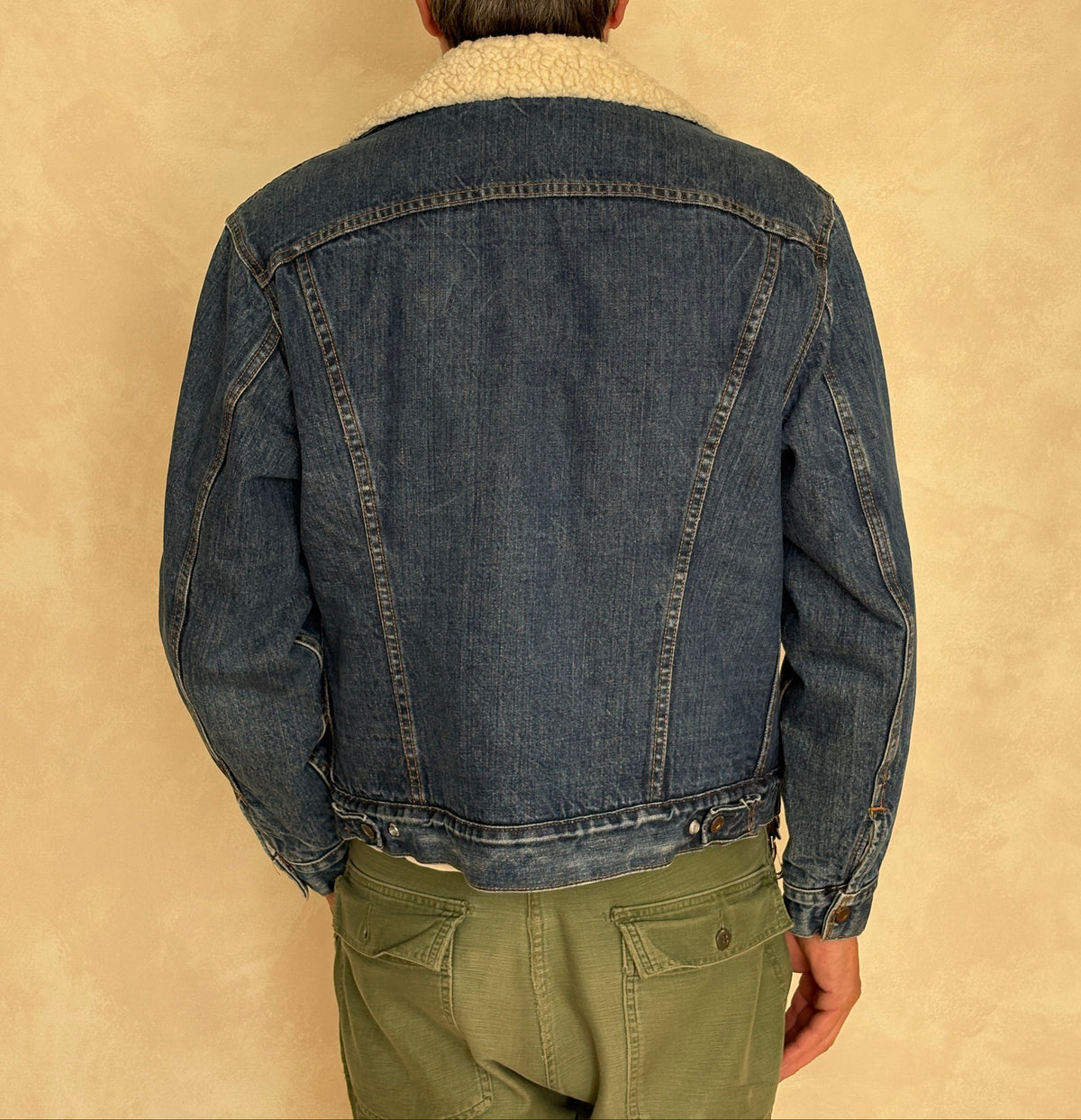 Size 44US / 54EU. 2 pockets Vintage Levis fleece-sherpa Jacket Made in USA.-AJ357 Studio