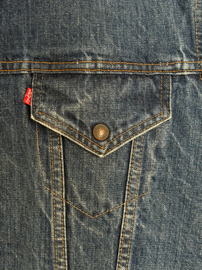 Size 44US / 54EU. 2 pockets Vintage Levis fleece-sherpa Jacket Made in USA.-AJ357 Studio