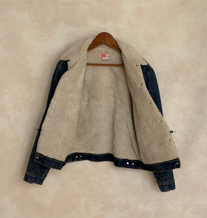 Size 44US / 54EU. 2 pockets Vintage Levis fleece-sherpa Jacket Made in USA.-AJ357 Studio