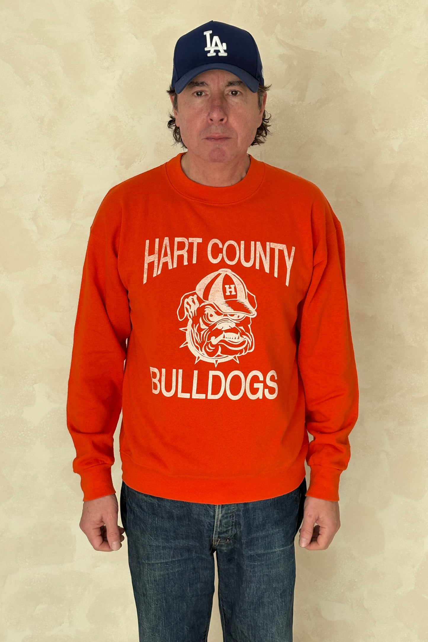 hart county bulldogs sweatshirt, vintage school sweatshirt, usa made crewneck, platinum sweats, large vintage sweater