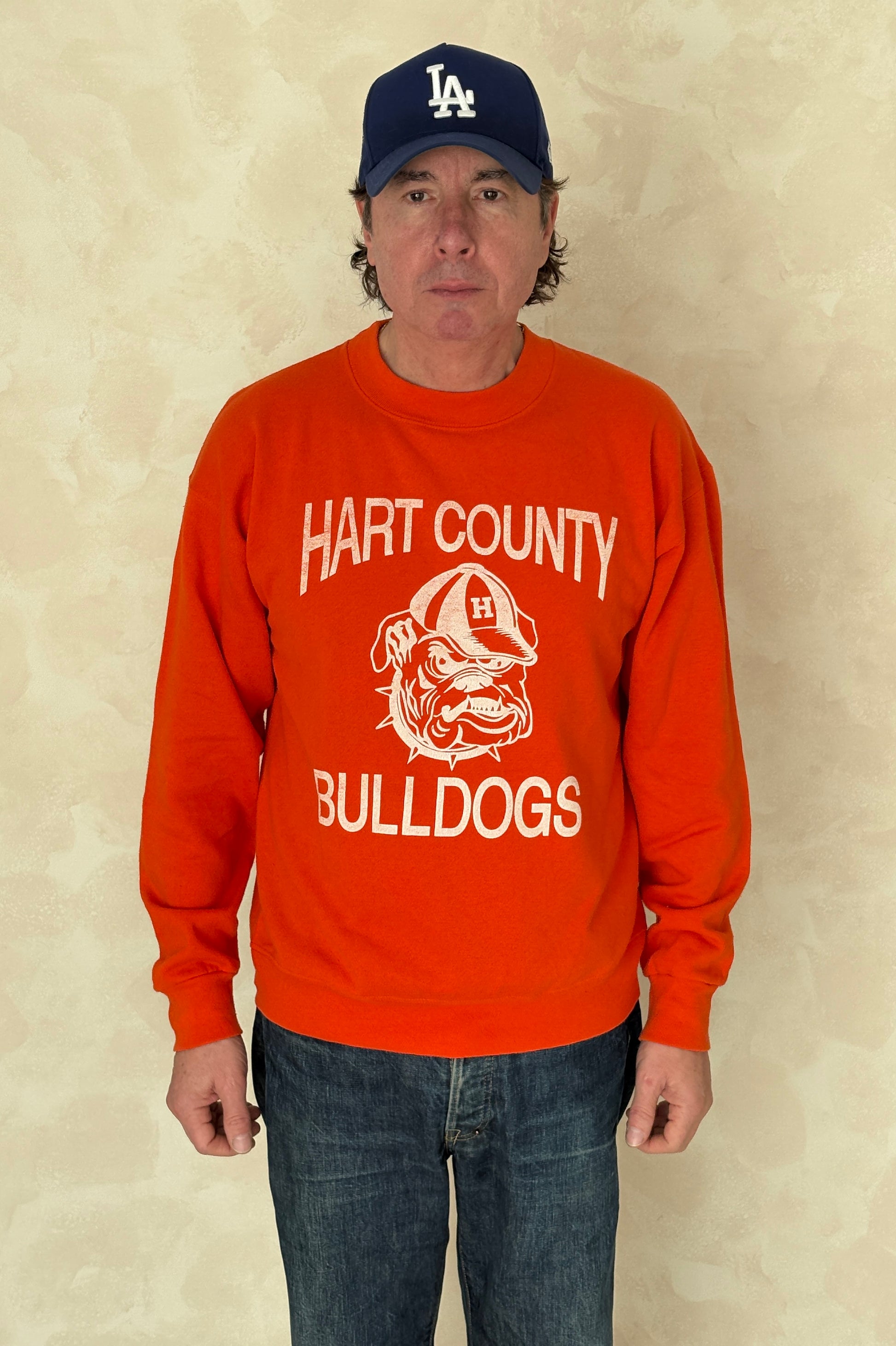 hart county bulldogs sweatshirt, vintage school sweatshirt, usa made crewneck, platinum sweats, large vintage sweater