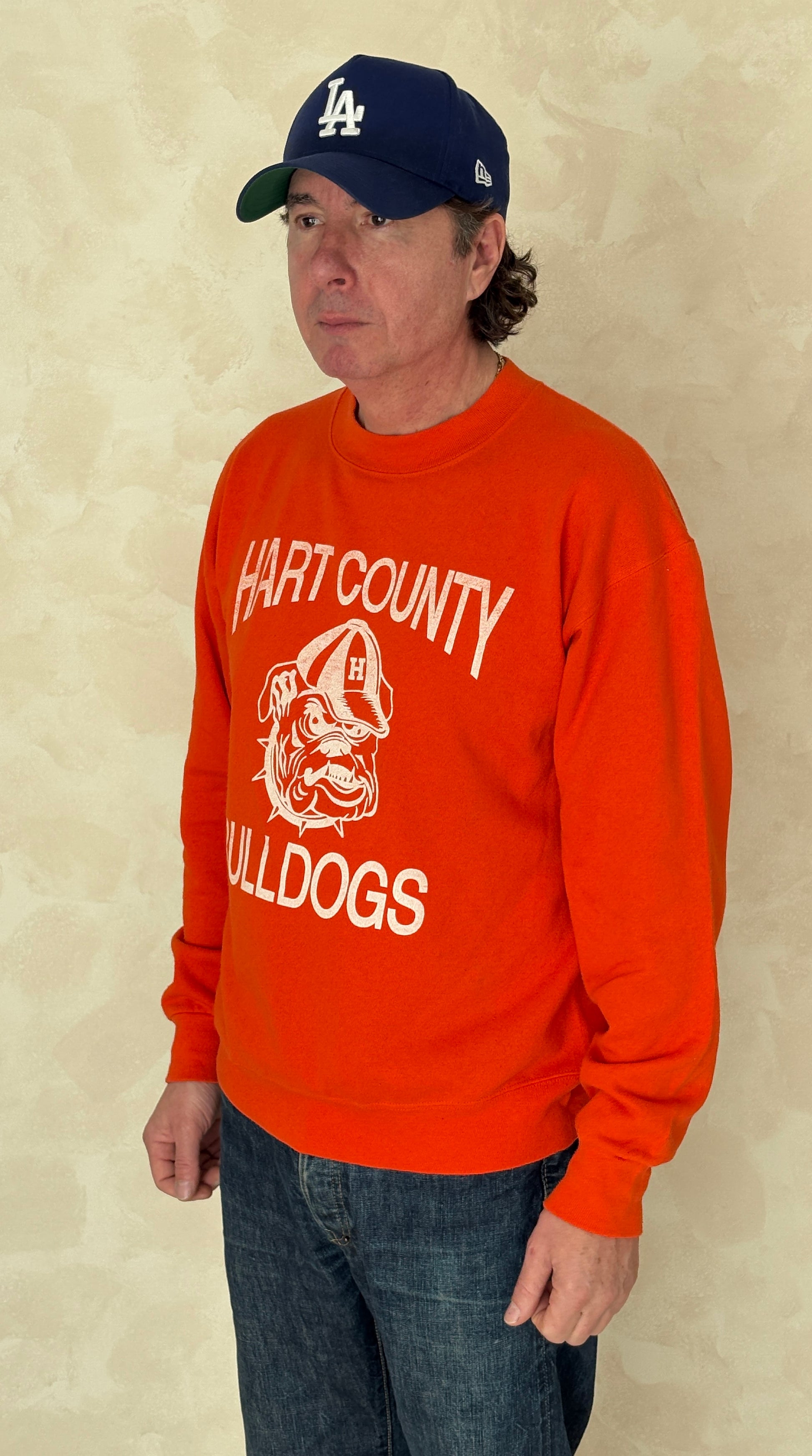 hart county bulldogs sweatshirt, vintage school sweatshirt, usa made crewneck, platinum sweats, large vintage sweater