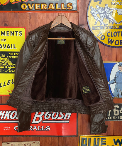 Vintage 70s Leather Jacket | Size 42US (52 EU)-AJ357 Studio