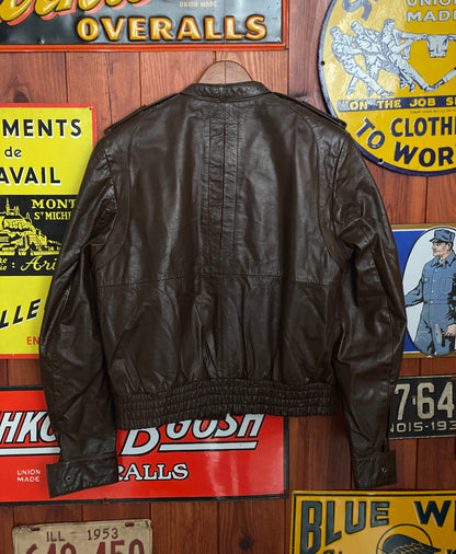 Vintage 70s Leather Jacket | Size 42US (52 EU)-AJ357 Studio