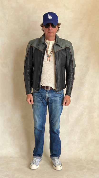 Vintage Spartan by Rocky Leather Motorcycle Jacket - Cafe Racer, Size 44 US (54 EU)-AJ357 Studio