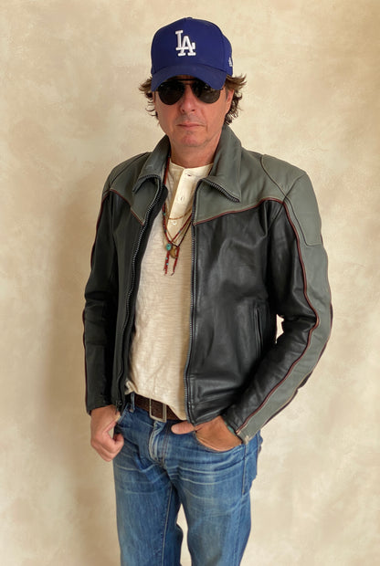 Vintage Spartan by Rocky Leather Motorcycle Jacket - Cafe Racer, Size 44 US (54 EU)-AJ357 Studio