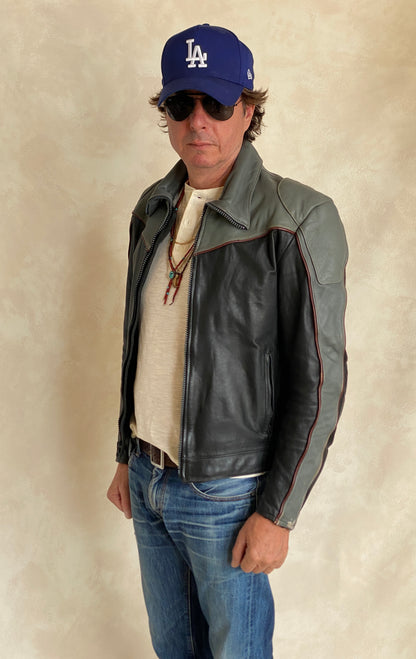Vintage Spartan by Rocky Leather Motorcycle Jacket - Cafe Racer, Size 44 US (54 EU)-AJ357 Studio