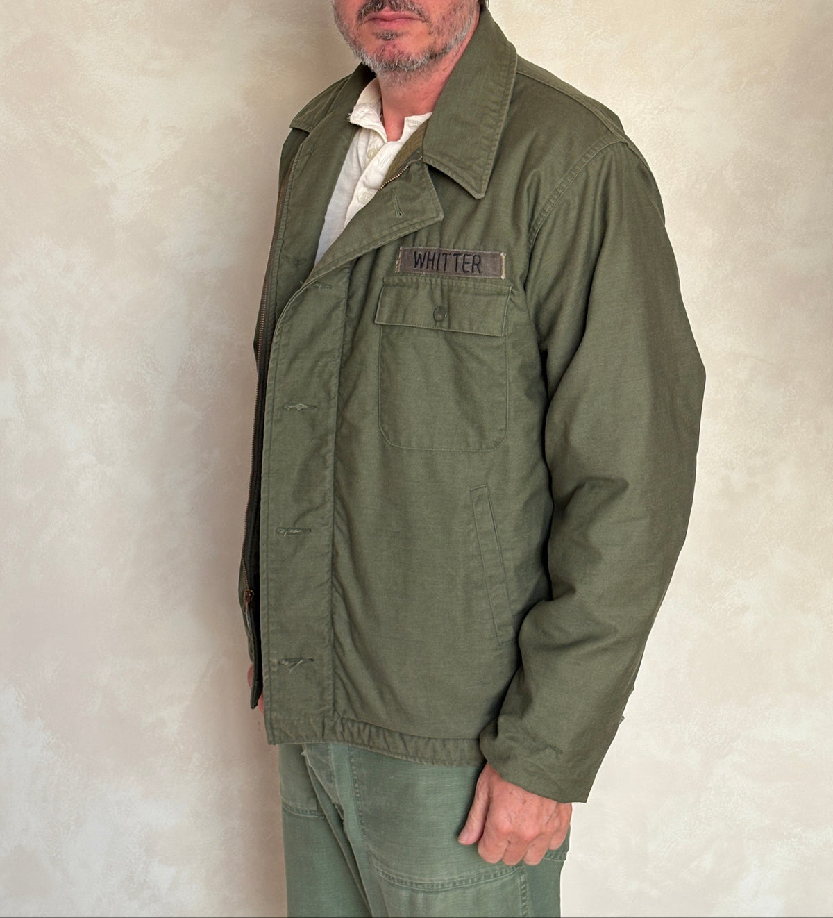 US Navy A-2 Deck Jacket — 1986 Issue, Authentic Military Outerwear. Size Large-AJ357 Studio