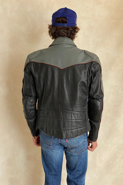Vintage Spartan by Rocky Leather Motorcycle Jacket - Cafe Racer, Size 44 US (54 EU)-AJ357 Studio