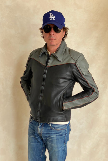 Vintage Spartan by Rocky Leather Motorcycle Jacket - Cafe Racer, Size 44 US (54 EU)-AJ357 Studio