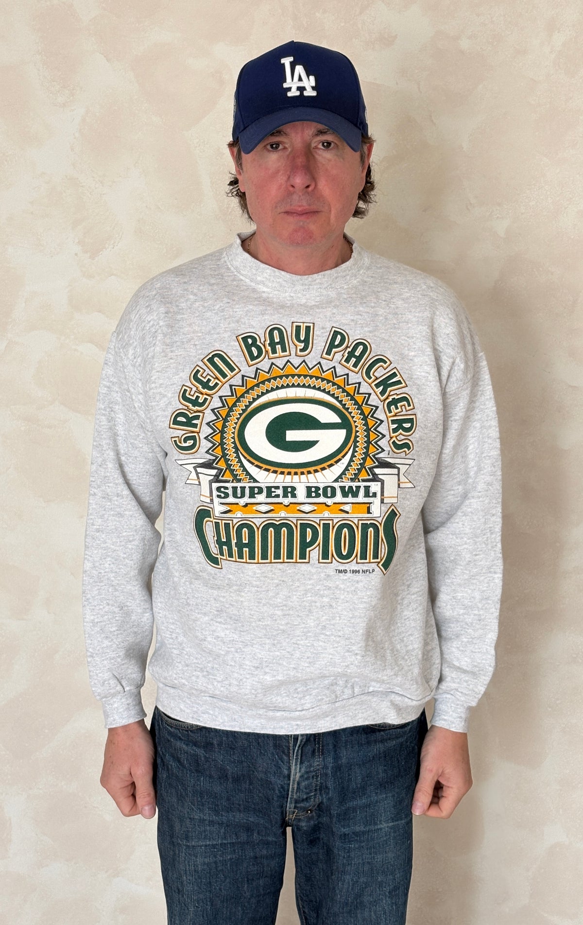 Size L Crew Neck Super Bowl Champions 1996 Green Bay Packers By Logo 7-AJ357 Studio