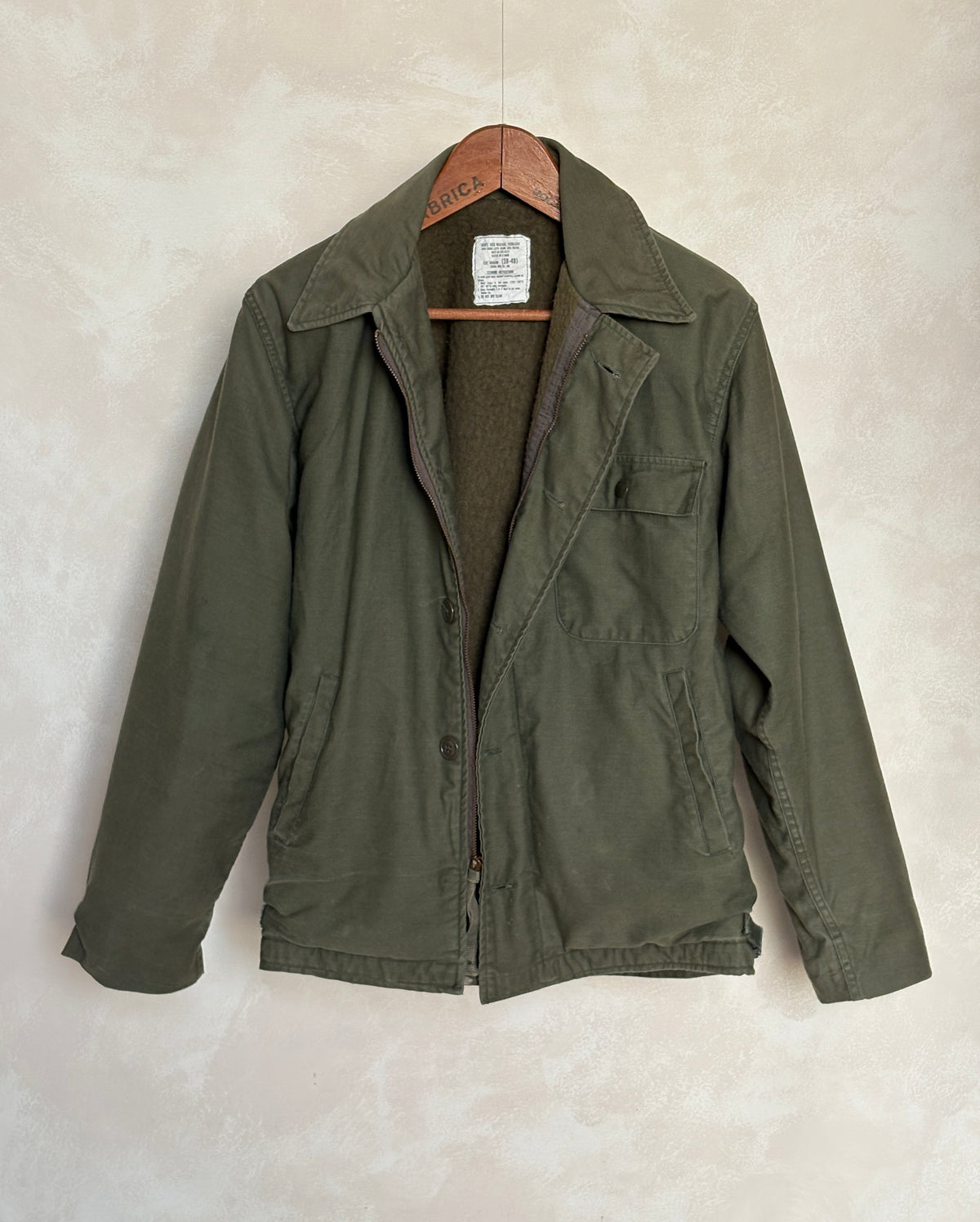 US Navy A-2 Deck Jacket — Authentic Military Outerwear. Size Medium-AJ357 Studio