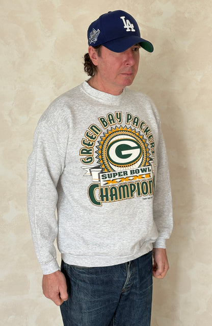 Size L Crew Neck Super Bowl Champions 1996 Green Bay Packers By Logo 7-AJ357 Studio