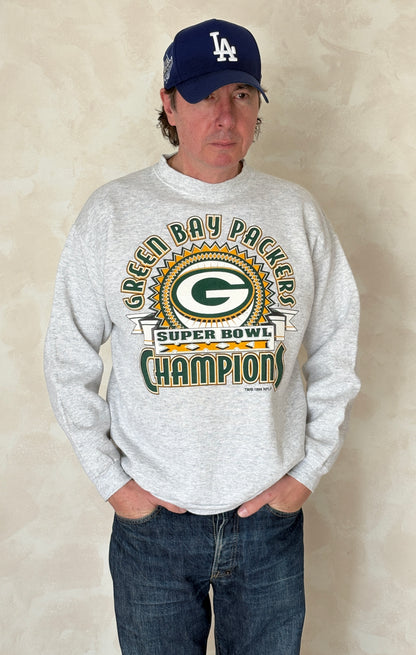 Size L Crew Neck Super Bowl Champions 1996 Green Bay Packers By Logo 7-AJ357 Studio