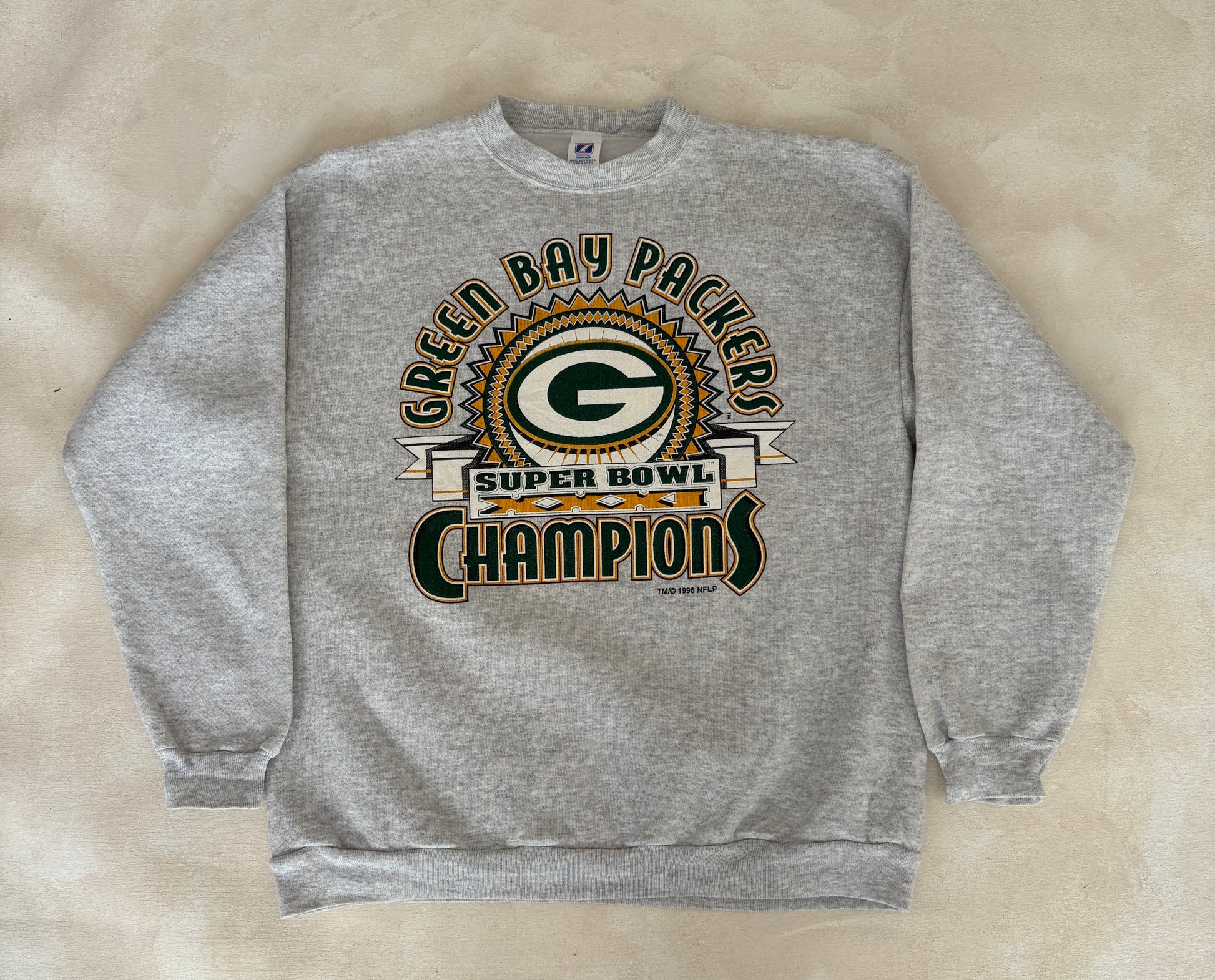 green bay packers sweatshirt, 1996 super bowl champions, vintage logo 7 crewneck, nfl sweatshirt, retro packers sweater,