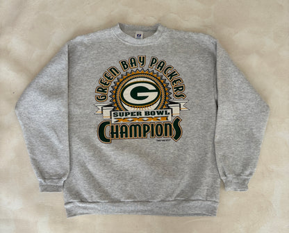 Size L Crew Neck Super Bowl Champions 1996 Green Bay Packers By Logo 7-AJ357 Studio