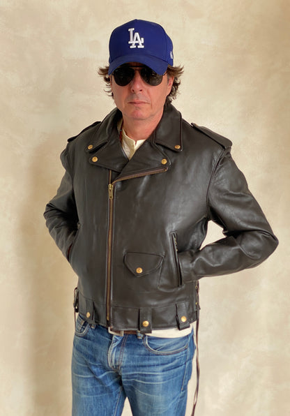 Size 40 USA (50 EU) Vintage New Schott Perfecto leather jacket. Made in USA-AJ357 Studio