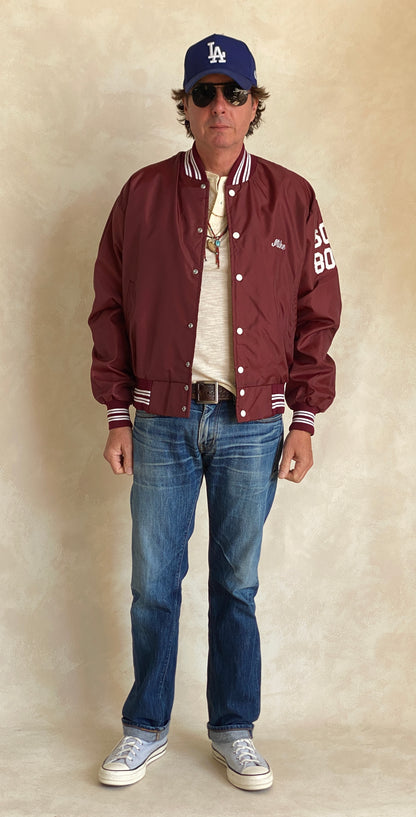 Large. 1991 Vintage Nylon track jacket / Varsity. Made in USA-AJ357 Studio