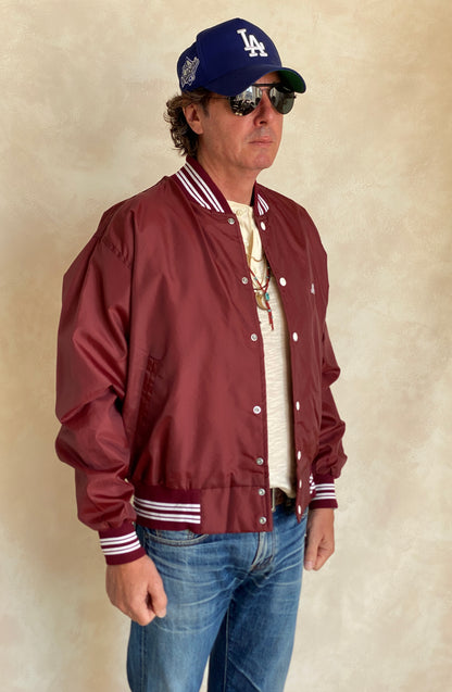 Large. 1991 Vintage Nylon track jacket / Varsity. Made in USA-AJ357 Studio