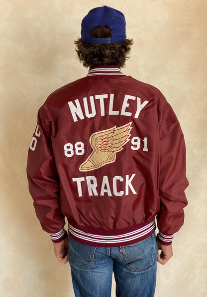 Large. 1991 Vintage Nylon track jacket / Varsity. Made in USA-AJ357 Studio