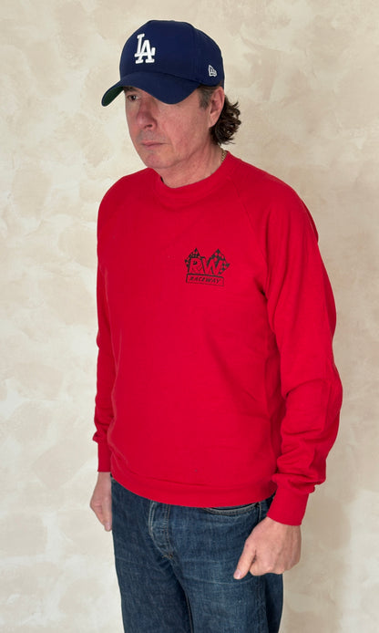 Size L 90s Crew Neck Raceway Made In USA By Jerzees-AJ357 Studio