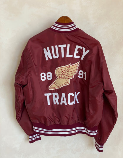 Large. 1991 Vintage Nylon track jacket / Varsity. Made in USA-AJ357 Studio