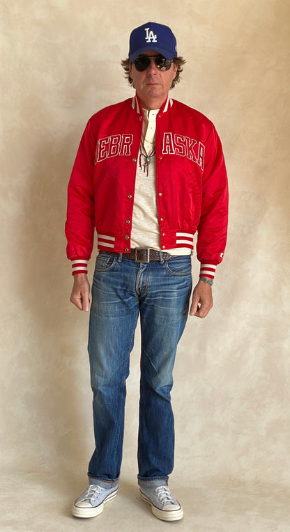 Small . Vintage Nebraska Starter jacket Made In USA-AJ357 Studio