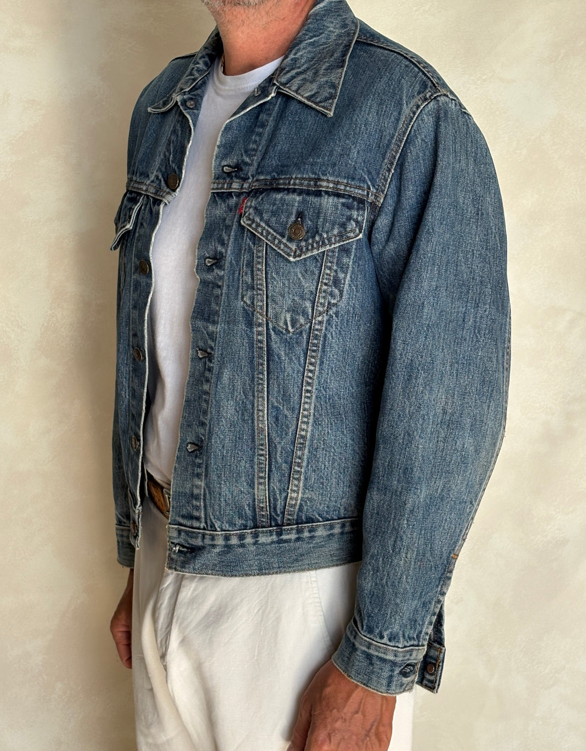 Vintage 70s Levi’s denim jacket – 2 pocket trucker made in USA – size 40 US / 50 EU-AJ357 Studio