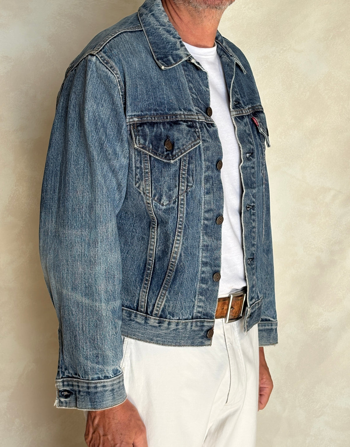 Vintage 70s Levi’s denim jacket – 2 pocket trucker made in USA – size 40 US / 50 EU-AJ357 Studio