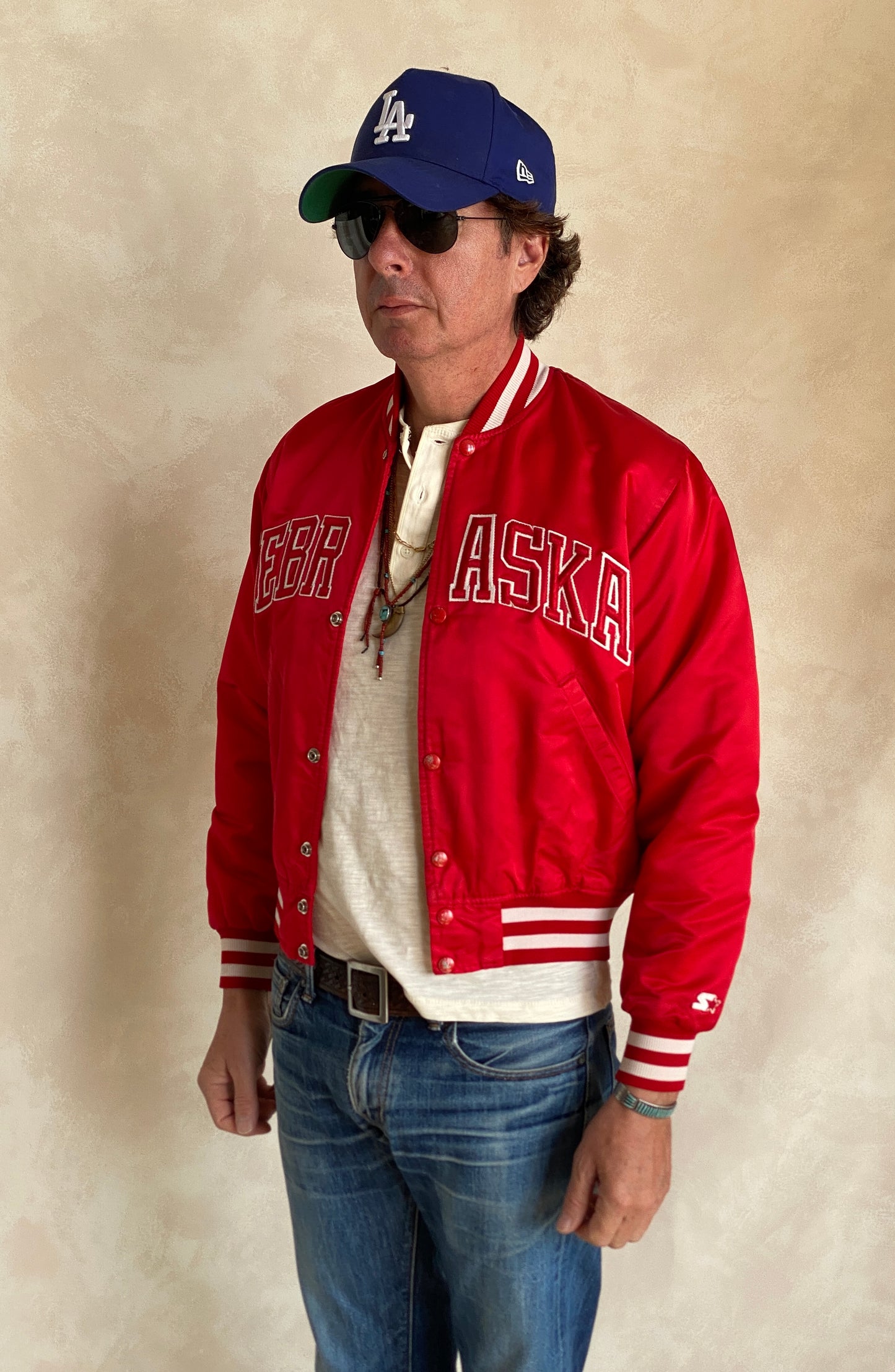 Vintage Nebraska Starter jacket made in USA with classic collegiate style, size small
