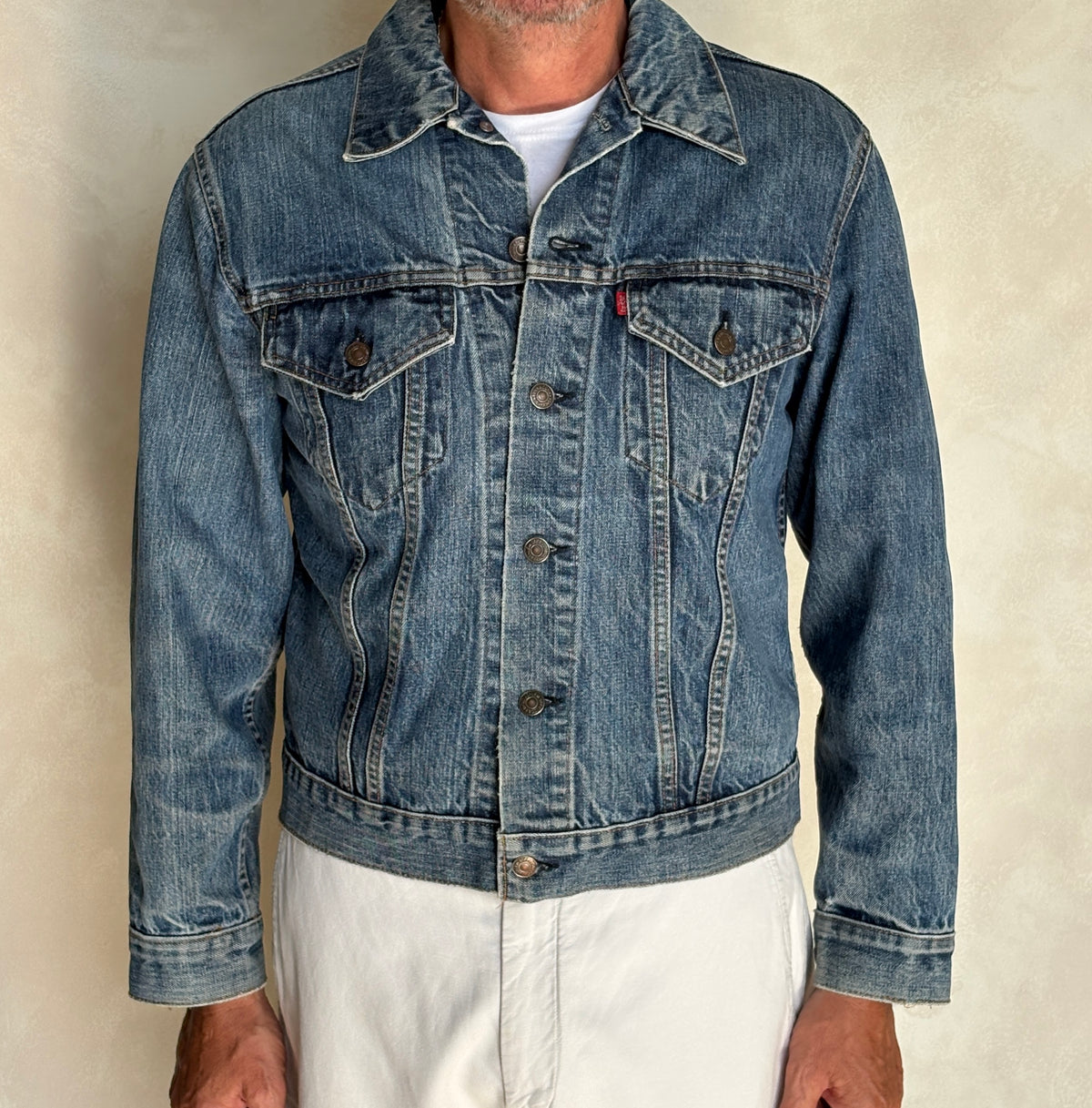 Vintage 70s Levi’s denim jacket – 2 pocket trucker made in USA – size 40 US / 50 EU-AJ357 Studio
