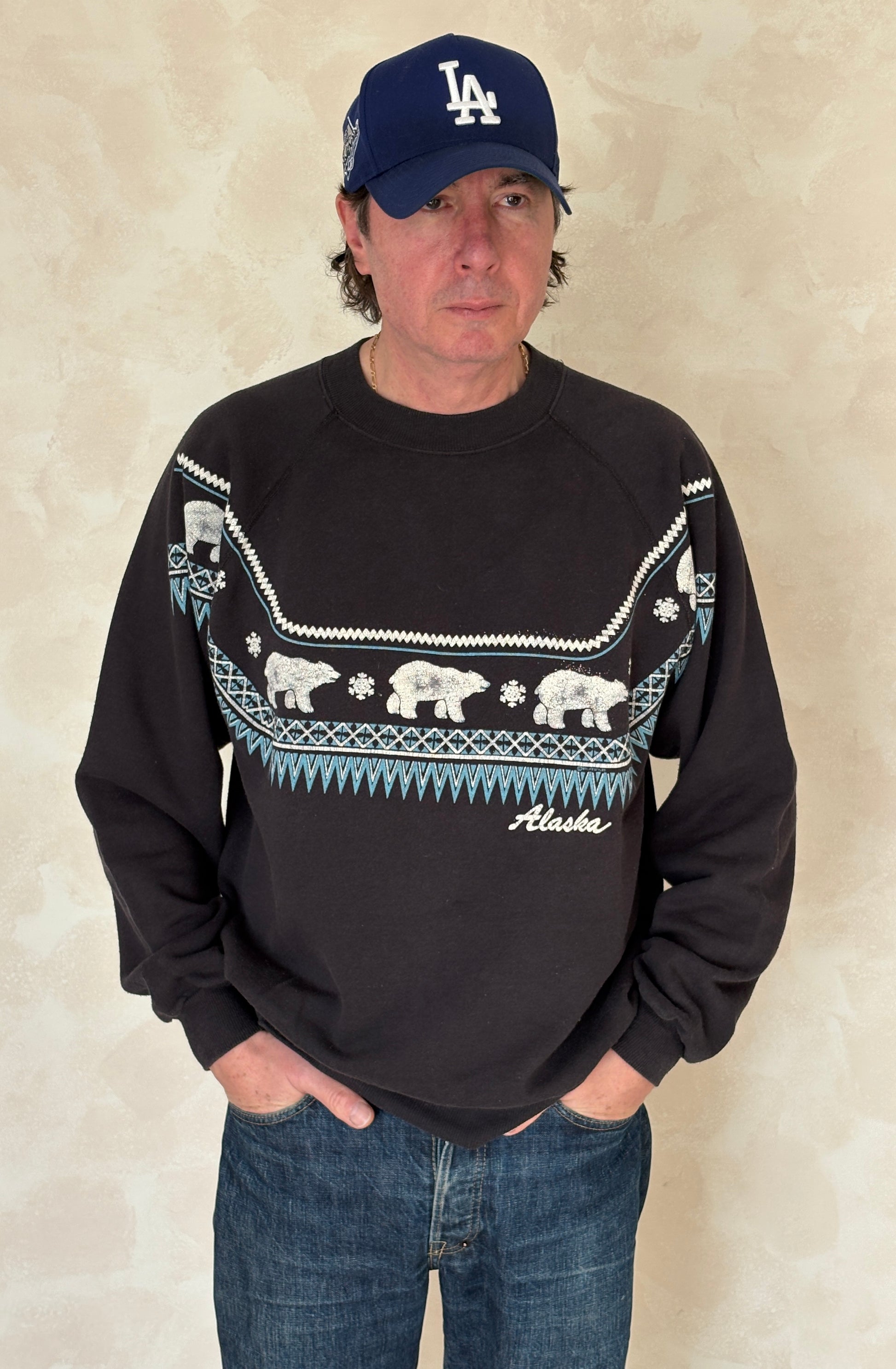 Size XL Crew Neck Alaska Made in USA By Hanes - USA Vintage Bcn