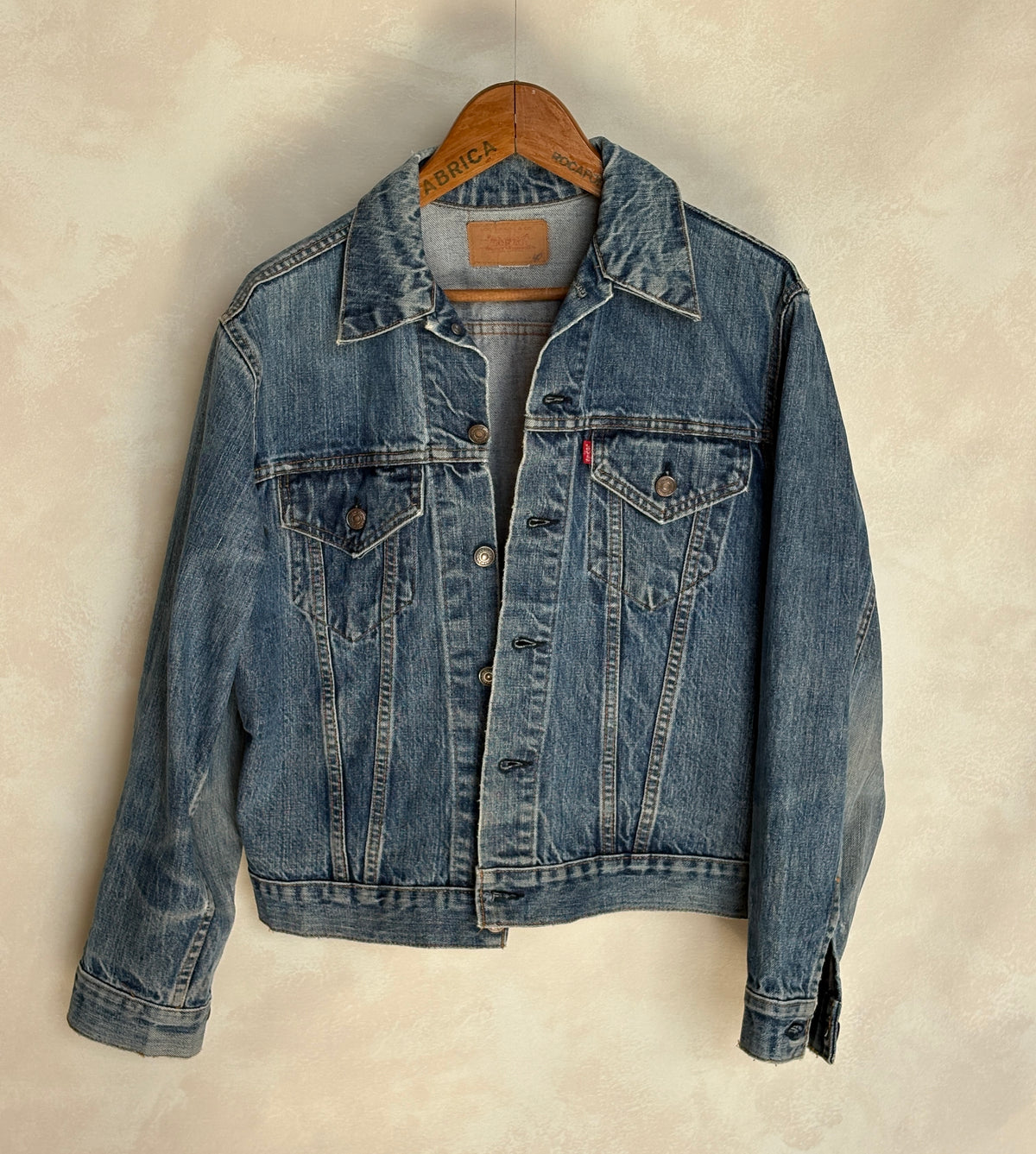 Vintage 70s Levi’s denim jacket – 2 pocket trucker made in USA – size 40 US / 50 EU-AJ357 Studio