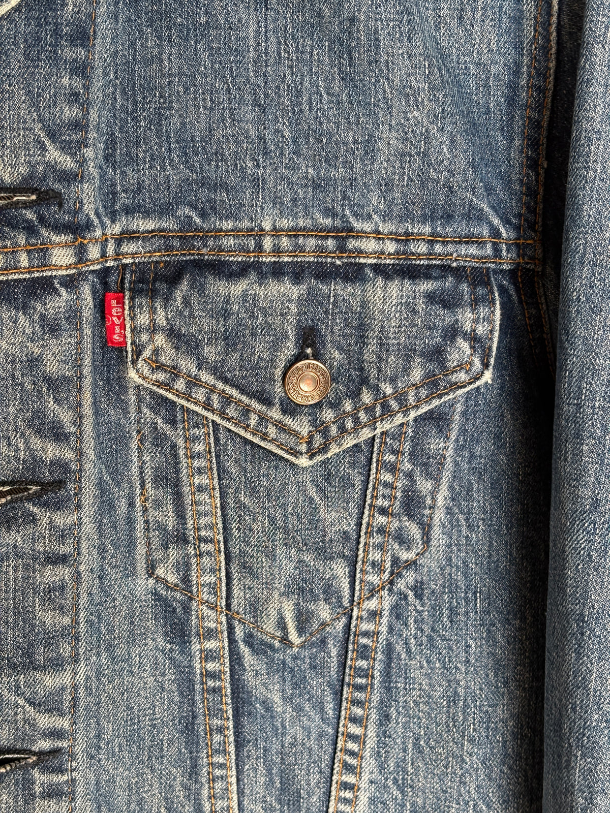 Vintage 70s Levi’s denim jacket – 2 pocket trucker made in USA – size 40 US / 50 EU-AJ357 Studio